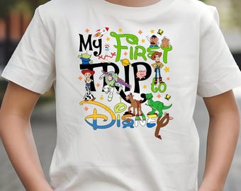 My First Trip To Disney T-Shirt, Disney Toy Story Shirt , Disneyland Family Vacation Toddler Sweatshirt, Kids First Trip Tee, Toy Story Tee
