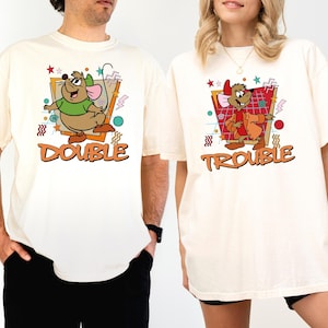 Disney Chip and Dale Couple T-Shirt, Disney Double Trouble Matching Sweatshirt, Disneyland Family Matching Shirt, Chip And Dale Hoodie