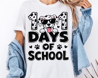 Disney One Hundred and One Dalmatians T-Shirt, Happy 101 Days of School Shirt, 101 Dalmatians 100 Days of School Sweater, Cute Teacher Shirt