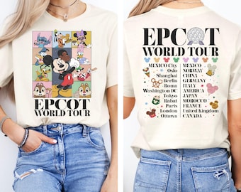 Disney Epcot World Tour Shirt, Disney Snacks T-Shirt, Mickey & Friends Epcot Shirt, Drink Around The World Shirt, Disneyland Family Trip Tee