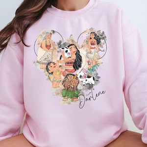 Princess Moana Custom Sweater, Disney Girls Trip Sweat, Baby Moana & Maui Sweats, Moana and Gramma Tala Sweat, Disney Family Vacation Sweat
