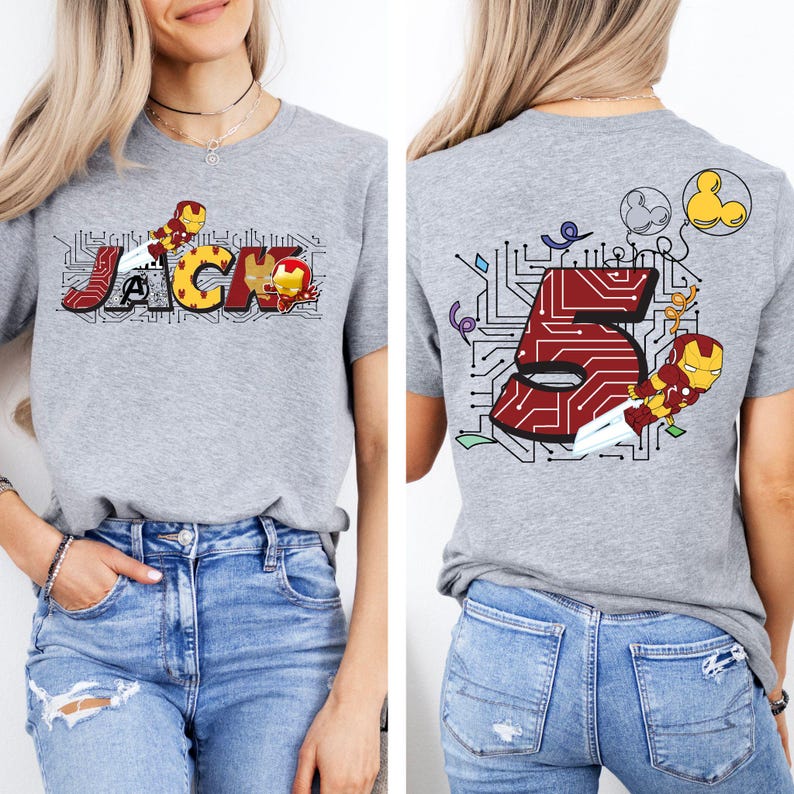Iron Man Birthday Shirt, Marvel Custom Birthday Family Matching Tee, Disney Birthday Boy T-Shirt, Personalized Avengers Birthday Sweatshirt