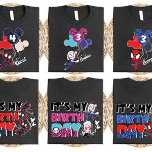 Custom Spidey & His Amazing Friends Birthday Shirt, Spider Spidey Ghost Spider Birthday Tees, Disney Marvel Birthday Party Sweatshirt