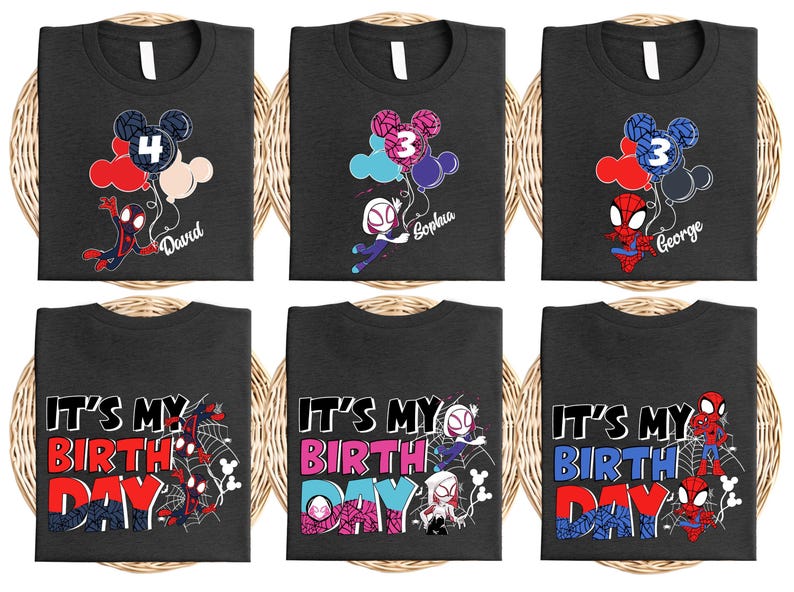 Custom Spidey & His Amazing Friends Birthday Shirt, Spider Spidey Ghost Spider Birthday Tees, Disney Marvel Birthday Party Sweatshirt