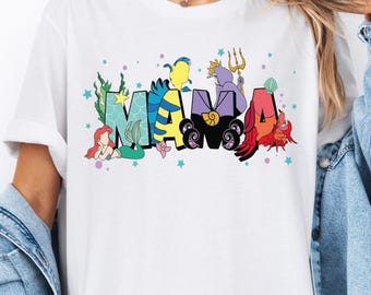 Princess Ariel Mama Shirt, Disney The Little Mermaid Mommy Shirt, Disney Family Trip Shirt, Disney Mom T-Shirt, Mother's Day Sweater