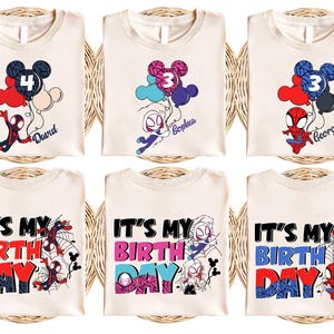 Custom Spidey & His Amazing Friends Birthday Shirt, Spider Spidey Ghost Spider Birthday Tees, Disney Marvel Birthday Party Sweatshirt