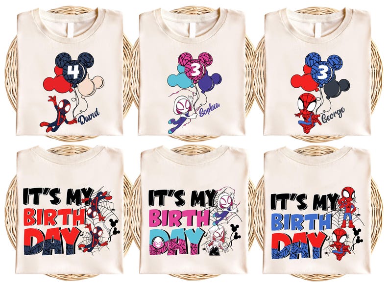 Custom Spidey & His Amazing Friends Birthday Shirt, Spider Spidey Ghost Spider Birthday Tees, Disney Marvel Birthday Party Sweatshirt