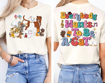Disney The Aristocats Shirt, Everybody Wants To Be A Cat T-shirt, Thomas O’Malley and The Alley Cats Music Shirt, Disneyland Family Trip Tee