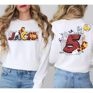 Iron Man Birthday Shirt, Marvel Custom Birthday Family Matching Tee, Disney Birthday Boy T-Shirt, Personalized Avengers Birthday Sweatshirt