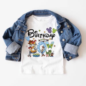 Personalized Toy Story Birthday Boy Shirt, Custom Disney Family Matching Bday Party Sweatshirt