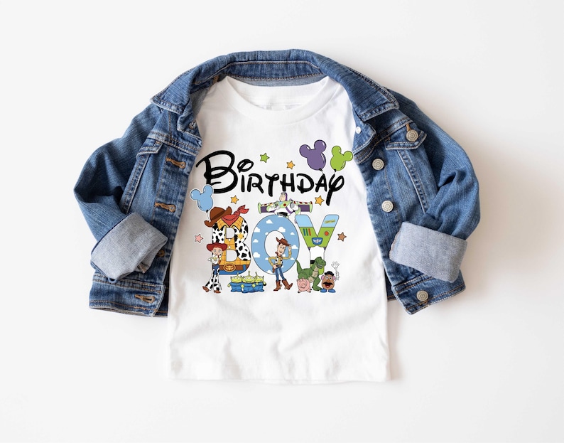 Personalized Toy Story Birthday Boy Shirt, Custom Disney Family Matching Bday Party Sweatshirt