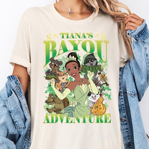 Princess Tiana&#39;s Bayou Adventure Shirt, Tiana Characters The Frog Prince Tee, Princess Tiana Trip Matching Tee, Disneyland Girls Sweatshirt