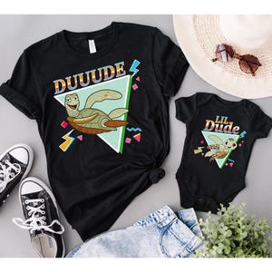 Dude & Lil Dude Shirt, Vater und Sohn Shirt, Disneyland Familienurlaub Passendes Shirt, Vatertag Shirt, Geschenk für Vater, neuer Vater Shirt