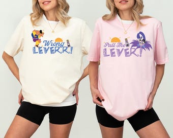 The Emperor's New Groove Shirt, Pull The Lever Kronk Shirt, Disney Villains Characters Shirt, Evil Friends Matching Tee, Disney Couple Shirt