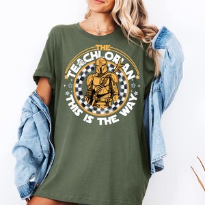 The Teachlorian This is The Way Shirt, Din Djarin Teacher T-Shirt, Retro Mandalorian Teacher Sweatshirt, Star Wars Gift For Teacher