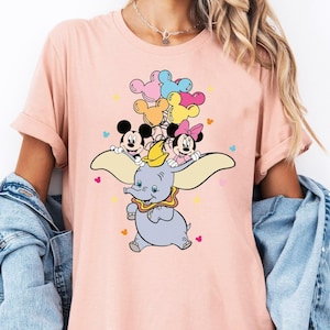 Mickey And Minnie Dumbo Balloon Shirt, Disney Dumbo Tee, Disneyland Family Vacation Sweatshirt, Dumbo Flying Elephant Shirt, Girls Trip Tee