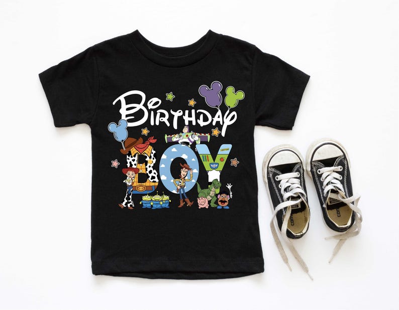 Personalized Toy Story Birthday Boy Shirt, Custom Disney Family Matching Bday Party Sweatshirt