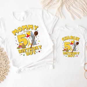 Custom Disney Ratatouille Birthday Family Shirt, Rat Chef Birthday Boys Shirt, Custom Mama and Boy T-Shirts, Disney Birthday Party Shirt