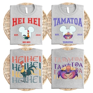 Disney Princess Moana Characters Shirt, Disneyland Micke Ears Moana Shirt, Hei Hei Pua Maui Tala Tamatoa Shirt, Disney Trip Matching Shirt