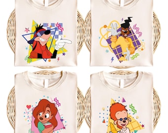 Retro 90's A Goofy Movie Shirt, Vintage Goofy Max Roxanne Powerline T-Shirt, Disneyland Matching Family Shirt, Magic Kingdom Sweatshirt