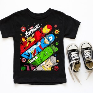 Marvel Avengers Shirt, Marvel Superheroes Sweatshirt, Marvel Comics Shirt, Iron Man Captain America Hulk Thor T-Shirt, Disney Trip Boy Tees