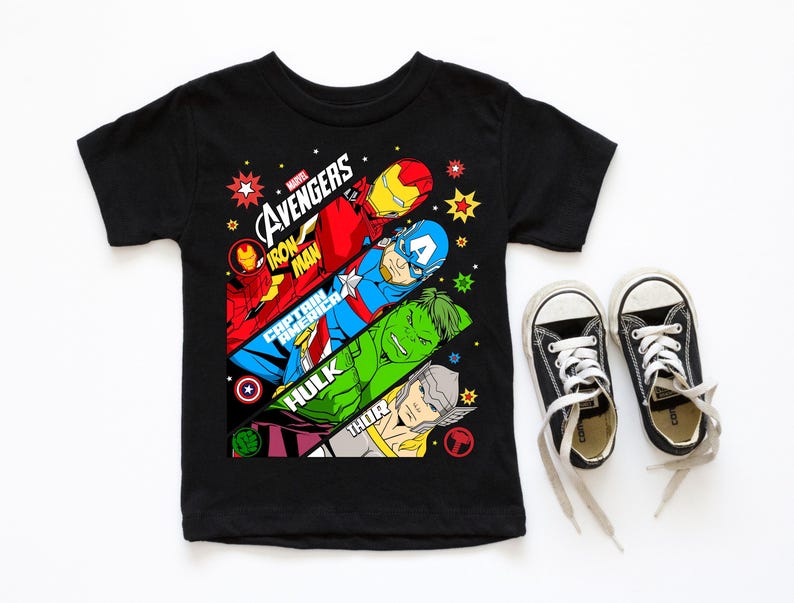 Marvel Avengers Shirt, Marvel Superheroes Sweatshirt, Marvel Comics Shirt, Iron Man Captain America Hulk Thor T-Shirt, Disney Trip Boy Tees