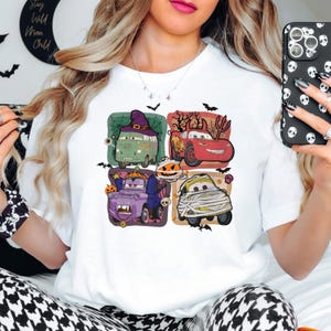 Disneyland Cars Halloween T-Shirt, Disney Cars Characters Halloween Sweatshirt, Lightning McQueen Halloween Shirt, Fall Season Cars Shirt