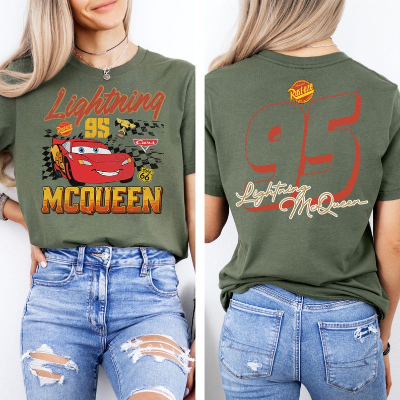 Vintage Lightning McQueen Shirt, Disney Pixar Cars T-Shirt, Retro McQueen Tee, Pixar Cars Land Tee, Disney Family Vacation Shirt