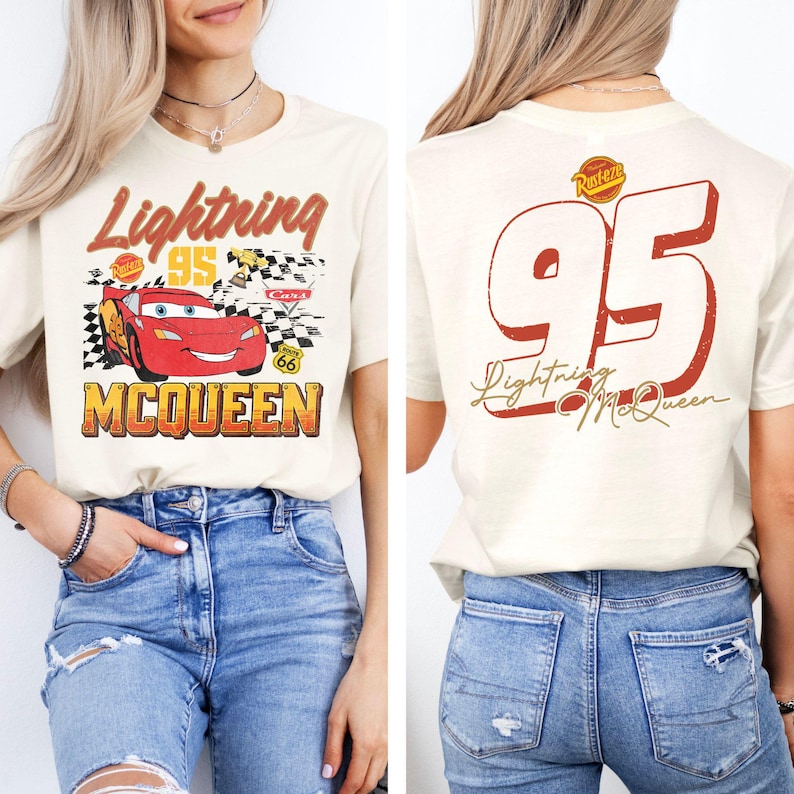 Vintage Lightning McQueen Shirt, Disney Pixar Cars T-Shirt, Retro McQueen Tee, Pixar Cars Land Tee, Disney Family Vacation Shirt