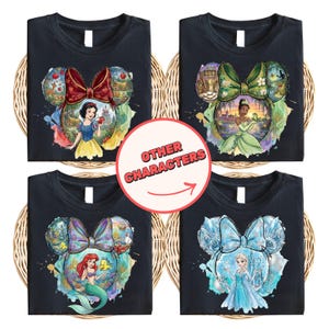 Disney Princess Matching Shirt, Watercolor Magic Castle Princess T-Shirt, Disneyworld Girls Trip Tees, Princess Belle Ariel Moana Sweatshirt