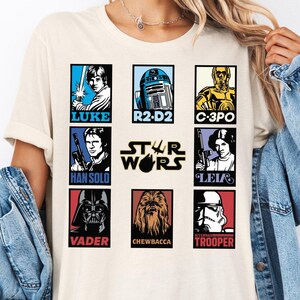 Disney Star Wars Shirt, Stormtrooper Tee, Darth Vader Shirt, Princess Leia  Shirt, Han Solo Shirt, C-3PO And R2-D2 Tee, Galaxy&#39;s Edge Shirt