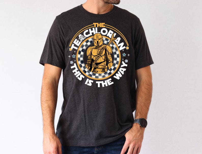 The Teachlorian This is The Way Shirt, Din Djarin Teacher T-Shirt, Retro Mandalorian Teacher Sweatshirt, Star Wars Gift For Teacher