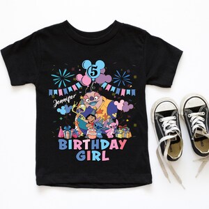 Lilo and Stitch Birthday Girl Shirt, Personalized Disney Birthday Shirt, Disney Stitch Birthday Sweatshirt, WDW Birthday Family Vacation Tee