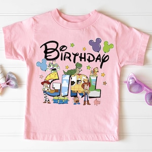 Personalized Toy Story Birthday Girl Shirt, Custom Disney Family Matching Bday Party Sweatshirt