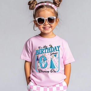 Custom Frozen Birthday Girl Shirt, Personalized Elsa Birthday Sweatshirt, Disney Birthday Girl Tee, Disneyland Birthday Vacation Shirt