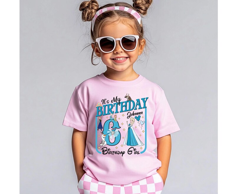 Custom Frozen Birthday Girl Shirt, Personalized Elsa Birthday Sweatshirt, Disney Birthday Girl Tee, Disneyland Birthday Vacation Shirt