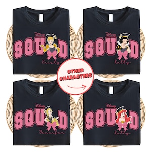 Disney Princess Graduation Squad Shirt, Belle Ariel Rapunzel Moana Graduation Party Tees, Class Of 2026 Sweater, Disney Graduate Trip Tee