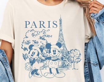 Disneyland Paris semestertröja, Eiffeltornet Musse och Mimmi-tröja, Disney Paris-resa-tröja, Disneyland-resa-tröja, Magiska landet-tröja
