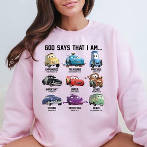 Disney Cars God Says I am Shirt, Disney Bible Verse Shirt, Christian Toddler T-Shirt, Disney Lightning Mcqueen Shirt, Religious Kids Tee