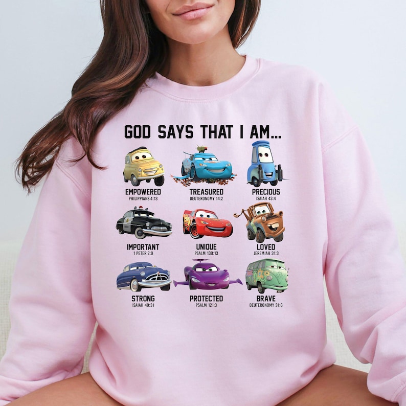 Disney Cars God Says I am Shirt, Disney Bible Verse Shirt, Christian Toddler T-Shirt, Disney Lightning Mcqueen Shirt, Religious Kids Tee