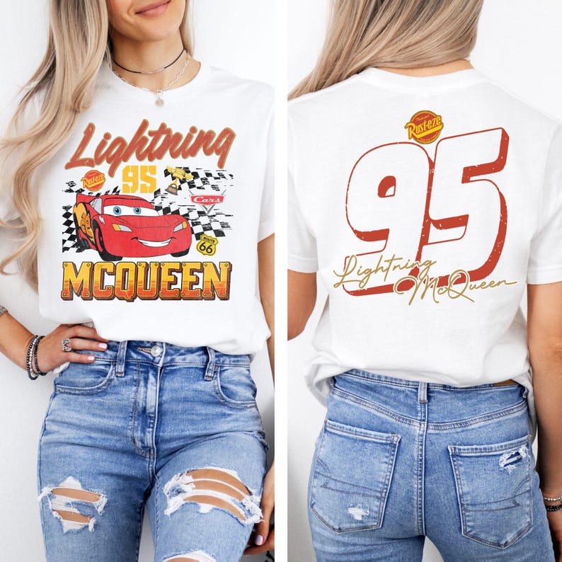 Vintage Lightning McQueen Shirt, Disney Pixar Cars T-Shirt, Retro McQueen Tee, Pixar Cars Land Tee, Disney Family Vacation Shirt