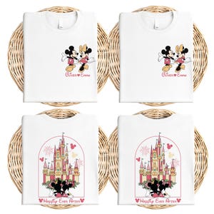 Custom Minnie Mickey Couple Shirt, Disney Happily Ever After Shirt, Disneyland Anniversary Tee, Disney Wedding Shirt, Disney Honeymoon Tee