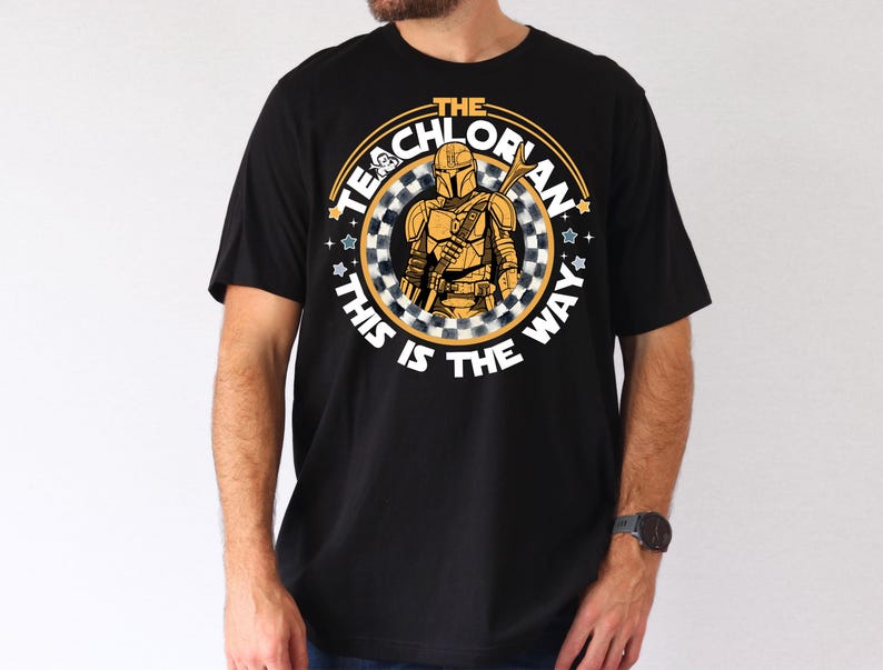 The Teachlorian This is The Way Shirt, Din Djarin Teacher T-Shirt, Retro Mandalorian Teacher Sweatshirt, Star Wars Gift For Teacher