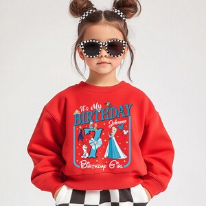 Custom Frozen Birthday Girl Shirt, Personalized Elsa Birthday Sweatshirt, Disney Birthday Girl Tee, Disneyland Birthday Vacation Shirt