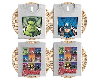Disney Avengers T-Shirt, Disney Spiderman Shirt, Superhero Squad Sweatshirt, WDW Family Matching Shirt, Captain America Hulk Iron-Man Shirt