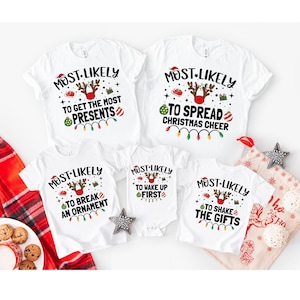 Most Likely To Christmas Shirt, Most Likely To Family Christmas Matching Shirt, Xmas Crew Hoodie, Funny Christmas Party Sweater, Xmas Gift