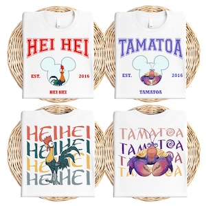 Disney Princess Moana Characters Shirt, Disneyland Micke Ears Moana Shirt, Hei Hei Pua Maui Tala Tamatoa Shirt, Disney Trip Matching Shirt