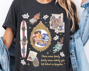 Stitch and Lilo Inspired Shirt, Walt Disney's Lilo and Stitch Shirt, Disneyland Family Vacation Sweatshirt, Disney Ohana Family Means Shirt