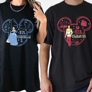 Disney Princess Cinderella Prince Charming Couple Shirt, Disney Honeymoon T-Shirt, Disneyland Family Trip Shirt, Magic Kingdom Vacation Tees