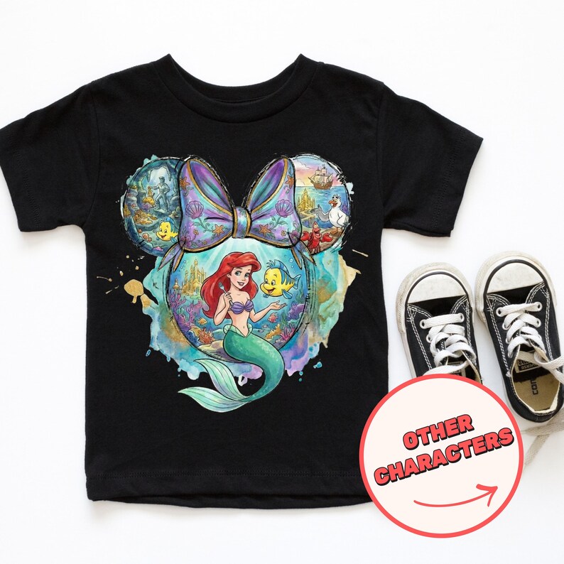 Disney Princess Matching Shirt, Watercolor Magic Castle Princess T-Shirt, Disneyworld Girls Trip Tees, Princess Belle Ariel Moana Sweatshirt